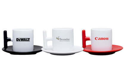SOLIS Espresso Cup and Saucer Set - 2.2 oz