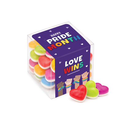 Pride Clear Cube - Haribo Hearts