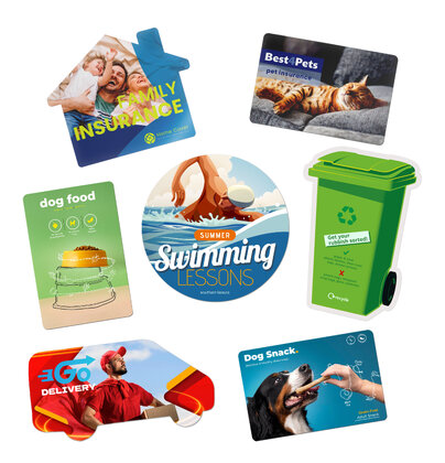 Flat Flexible Fridge Magnet - shaped within 85mm x 54mm