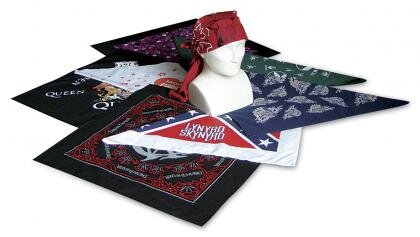 Black Bandannas Screen Printed