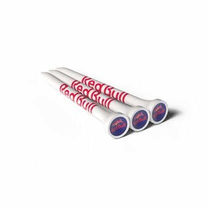 54MM WHITE BAMBOO GOLF TEES PRINTED 3 COLOURS IN THE CUP AND 1 COLOUR ON THE SHANK