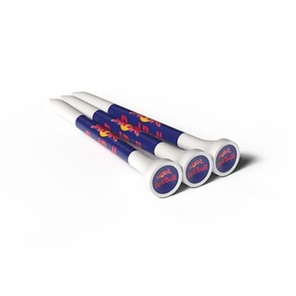 70MM WHITE BAMBOO GOLF TEES PRINTED 3 COLOURS IN THE CUP AND 3 COLOURS ON THE SHANK