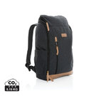 Impact AWARE&trade; 16 oz. recycled canvas 15" laptop backpack
