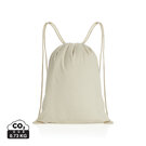 Impact AWARE&trade; recycled cotton drawstring backpack 145g
