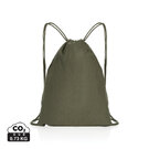 Impact AWARE&trade; recycled cotton drawstring backpack 145g