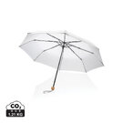 20.5" Impact AWARE&trade; RPET 190T Pongee bamboo mini umbrella