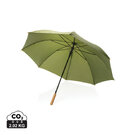 27" Impact AWARE&trade; RPET 190T auto open bamboo umbrella