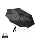 Yara 21" AWARE&trade; RPET solid colour umbrella with carabiner