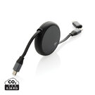 Terra RCS recycled aluminium retractable 240W 2-in-1 cable