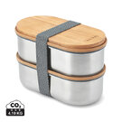 Black Blum Stainless Steel Double Bento Box
