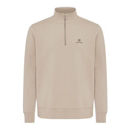 IQONIQ Elgon recycled cotton quarter zip sweater