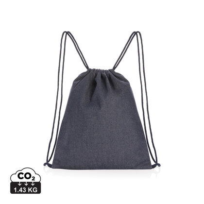Impact AWARE&trade; recycled denim drawstring backpack