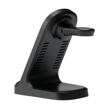 Triple-Up RCS Recycled ABS Wireless Charger Stand