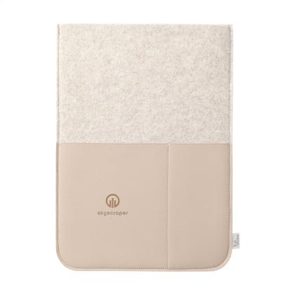 Recycled Felt & Apple Leather Laptop Sleeve 16