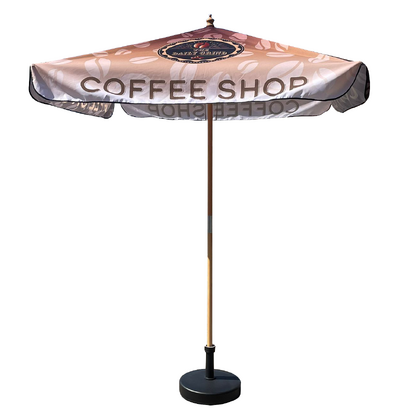 2m Square Wooden Parasol