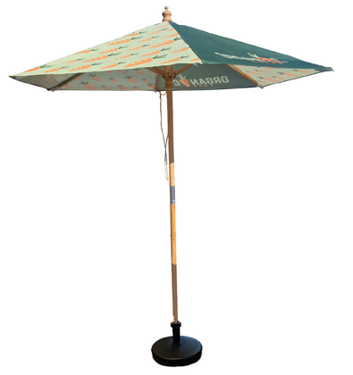 2m Round Wooden Eco Parasol