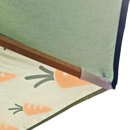 2m Round Wooden Eco Parasol