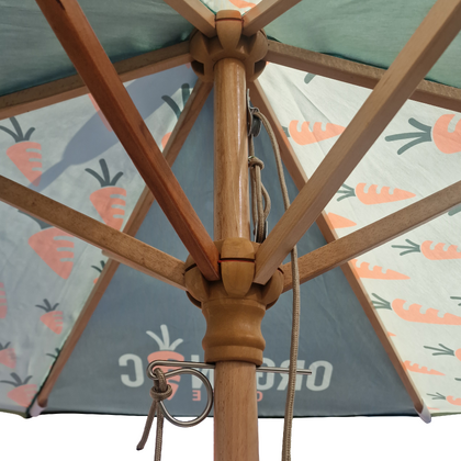 2m Round Wooden Eco Parasol