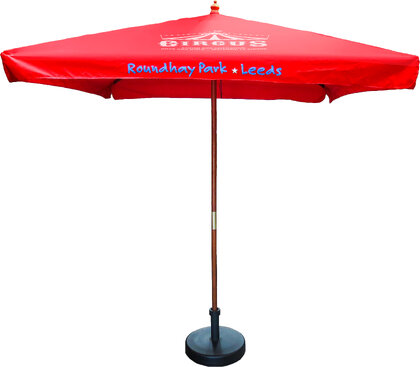 2m Square Wooden Eco Parasol