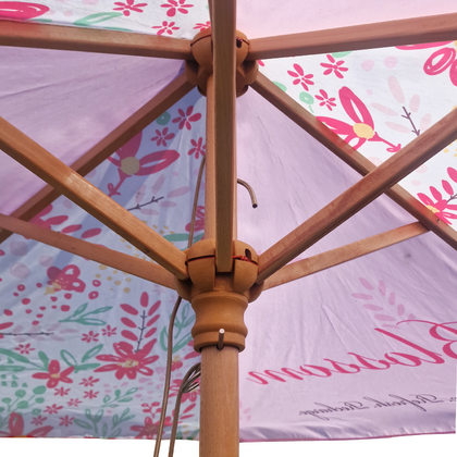 2m Round Wooden Parasol