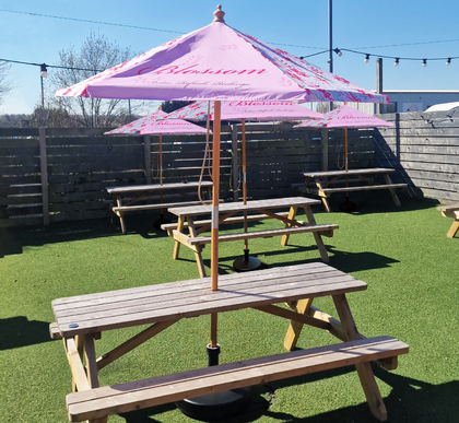 2m Round Wooden Parasol
