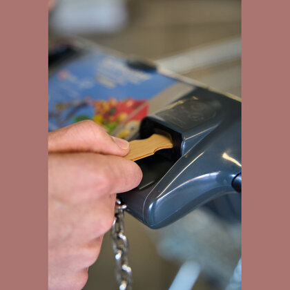 Bamboo Shopping Coin Key Ring Gothenburg