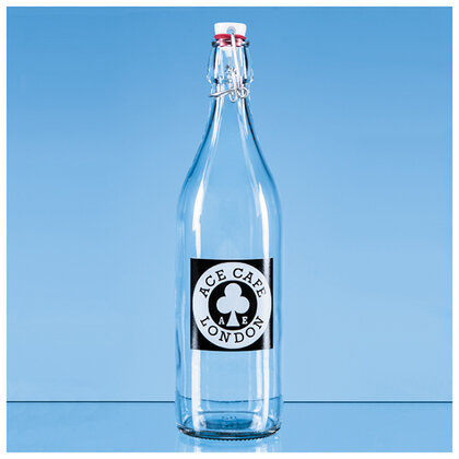 1ltr Round White Cap Swing Top Bottle E163106