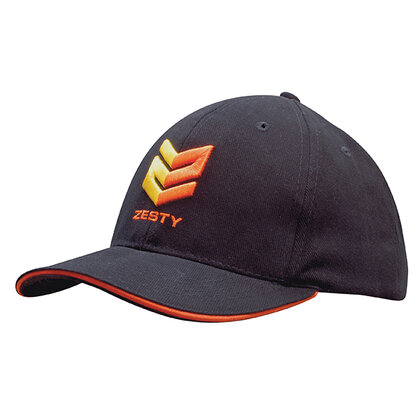 4210 - Brushed Heavy Cotton Cap with Sandwich Trim E169502