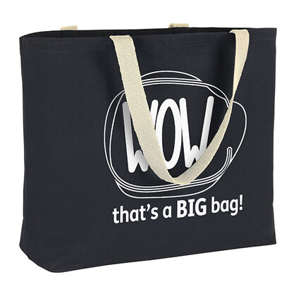Harvel Eco 10oz Cotton Big Tote (Black, Navy) E168713