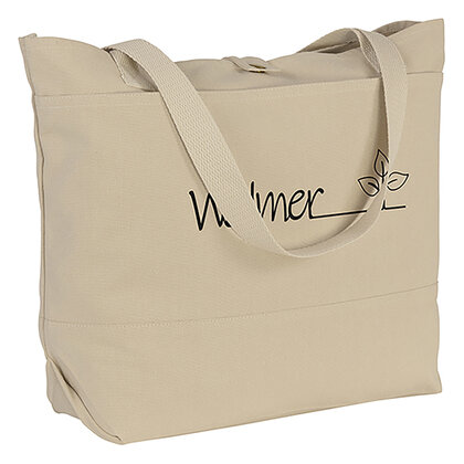 Walmer 12oz Cotton Recycled Popper Tote E168604