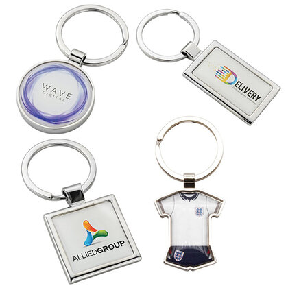 Alloy Injection Key Ring with Full Colour Printed Decal (UK Stock) E1613808