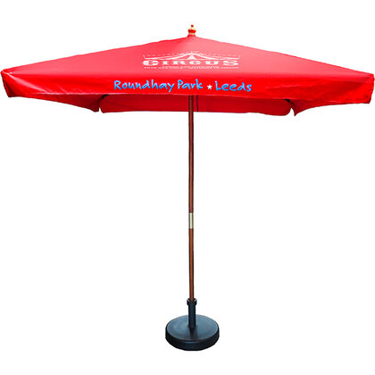 2m Square Wooden Parasol E1610904