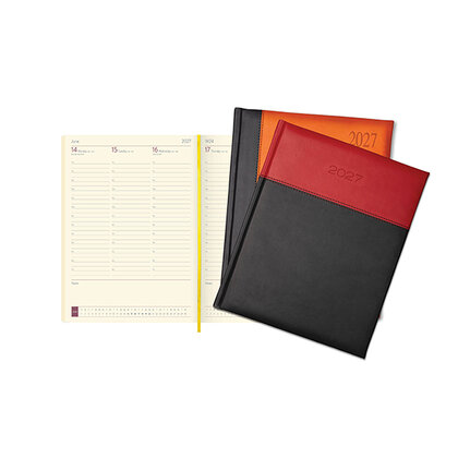 NEWHIDE BICOLOUR/ HORIZON QUARTO DESK DIARY E1614703
