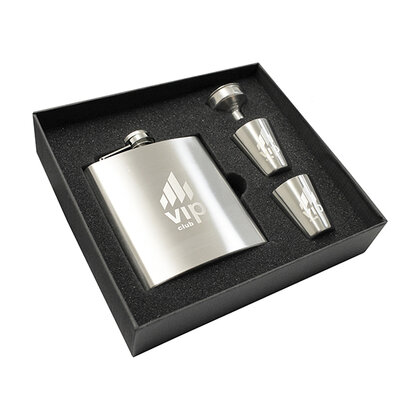 Troyes Hip Flask Set E162608