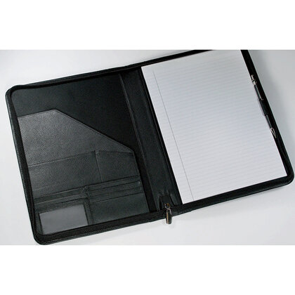 Melbourne A4 Zipped Folder in Black E167905