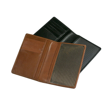 Eco-Verde Passport Wallet in Black or Tan E169101