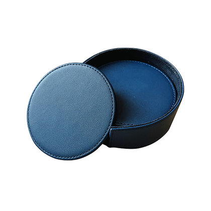 Set of 6 Leather Coasters E162503
