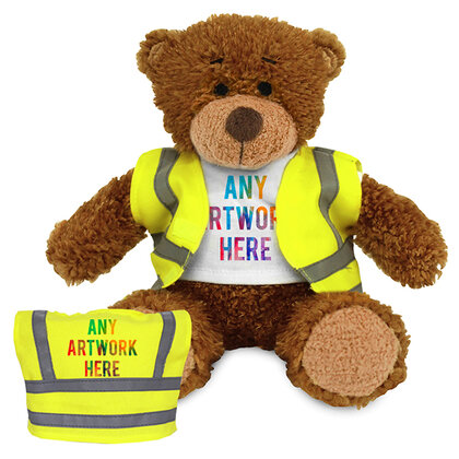 17cm Anne Bear in Hi Vis Vest E1613004