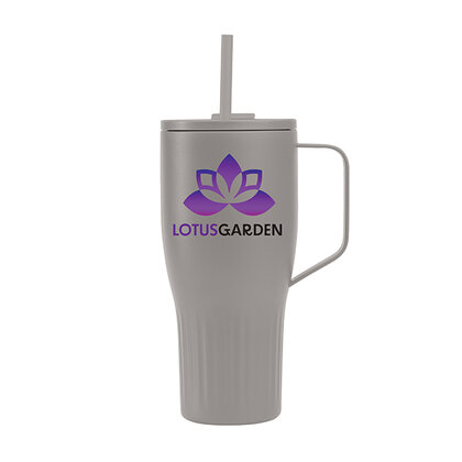 Majesty Recycled Stainless Steel Straw Tumbler - 890ml E164106