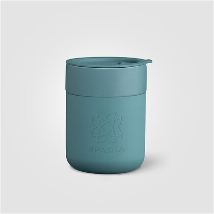 Obsidian - 295ml Matte Ceramic and Silicone Mug with Lid E163803