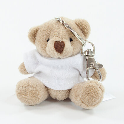 Tubby Key Ring Bear with white T-Shirt E1613101