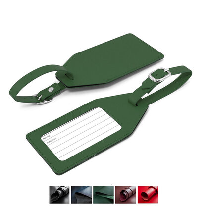 Universal Leather Angled Luggage Tag, made in the UK in a choice of 5 colours.