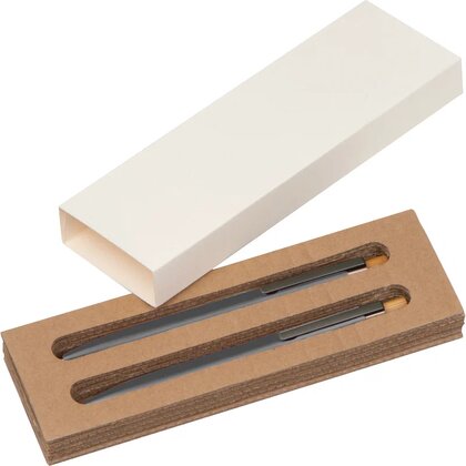 Writing set made from recycled aluminium SIEGFRIED