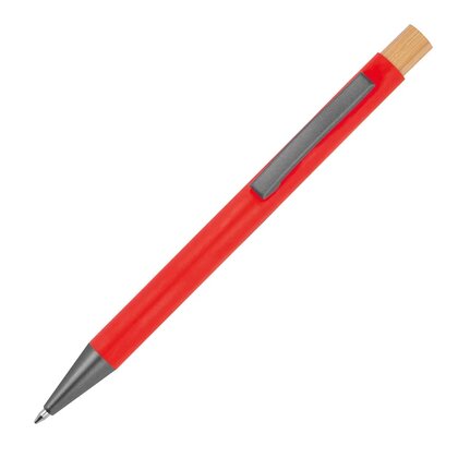pen made from recycled aluminium with bamboo pusher ROSARIO