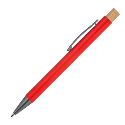 pen made from recycled aluminium with bamboo pusher ROSARIO