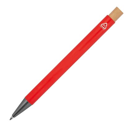 pen made from recycled aluminium with bamboo pusher ROSARIO
