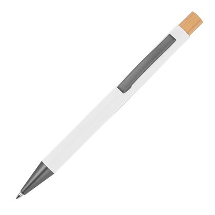 pen made from recycled aluminium with bamboo pusher ROSARIO