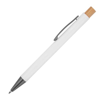 pen made from recycled aluminium with bamboo pusher ROSARIO