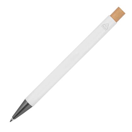 pen made from recycled aluminium with bamboo pusher ROSARIO