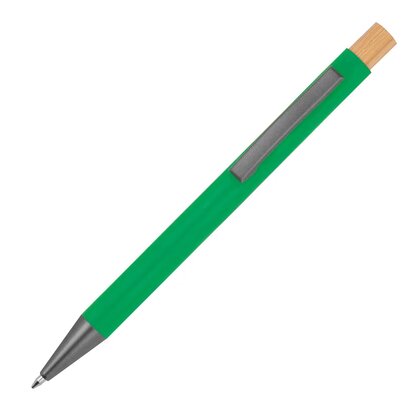 pen made from recycled aluminium with bamboo pusher ROSARIO